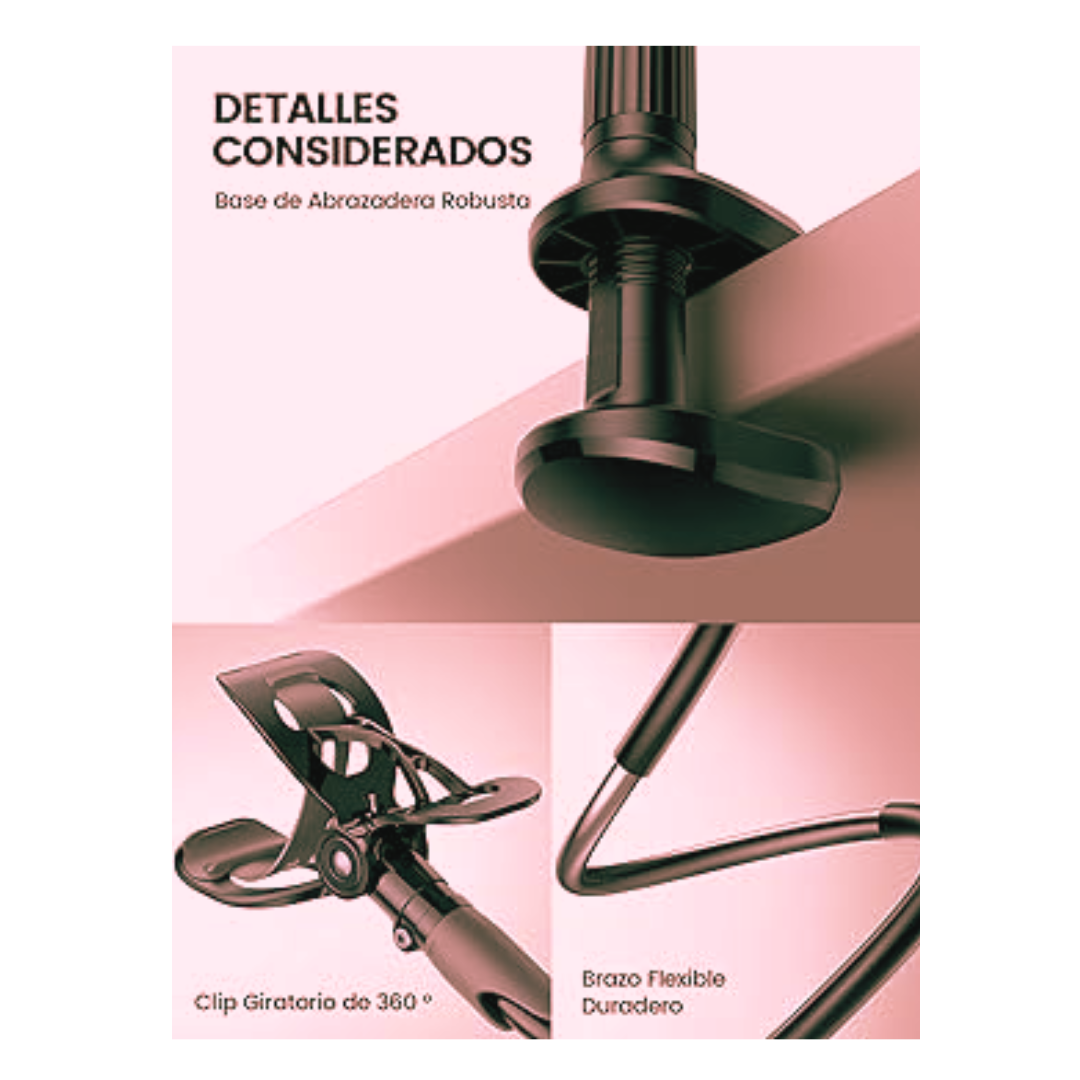 Soporte/Brazo flexible y ajustable para teléfono móvil
