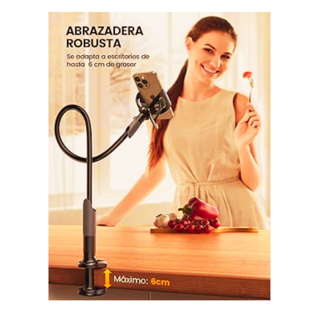 Soporte/Brazo flexible y ajustable para teléfono móvil