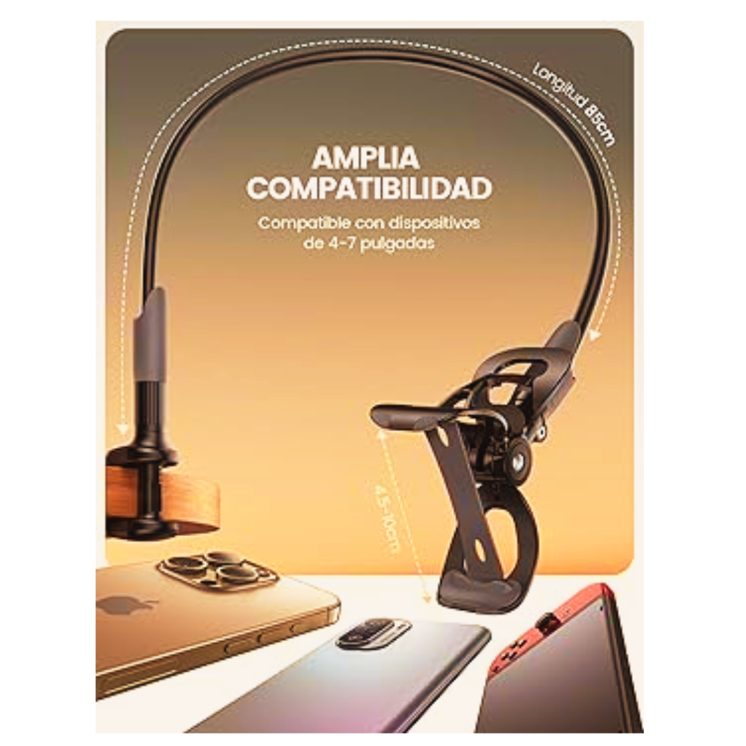 Soporte/Brazo flexible y ajustable para teléfono móvil