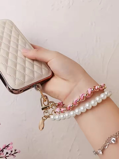 Brazalete con Perlas Broche Ajustable IPhone o Android