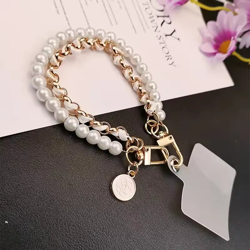 Brazalete con Perlas Broche Ajustable IPhone o Android